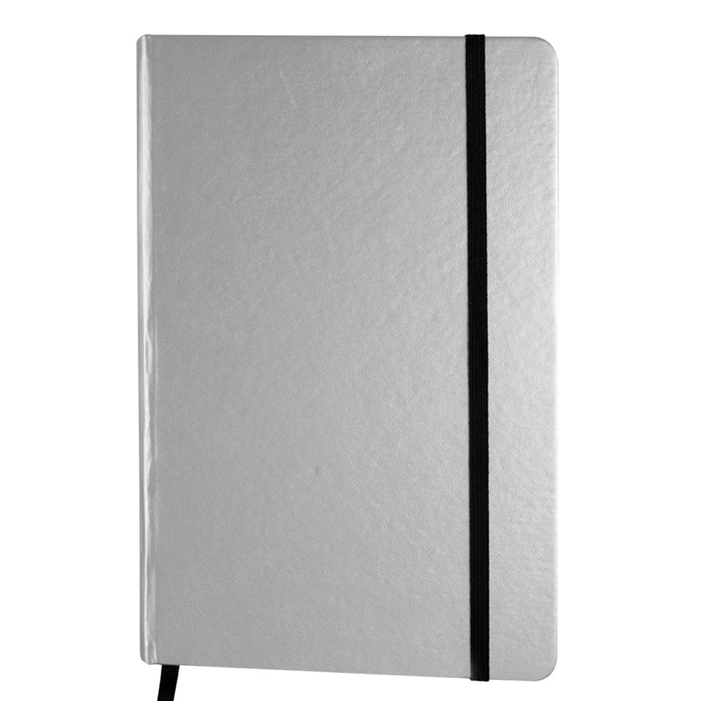 Carnet brillant publicitaire A5 Lumine Argent mat